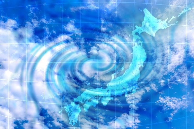 日本列島と台風